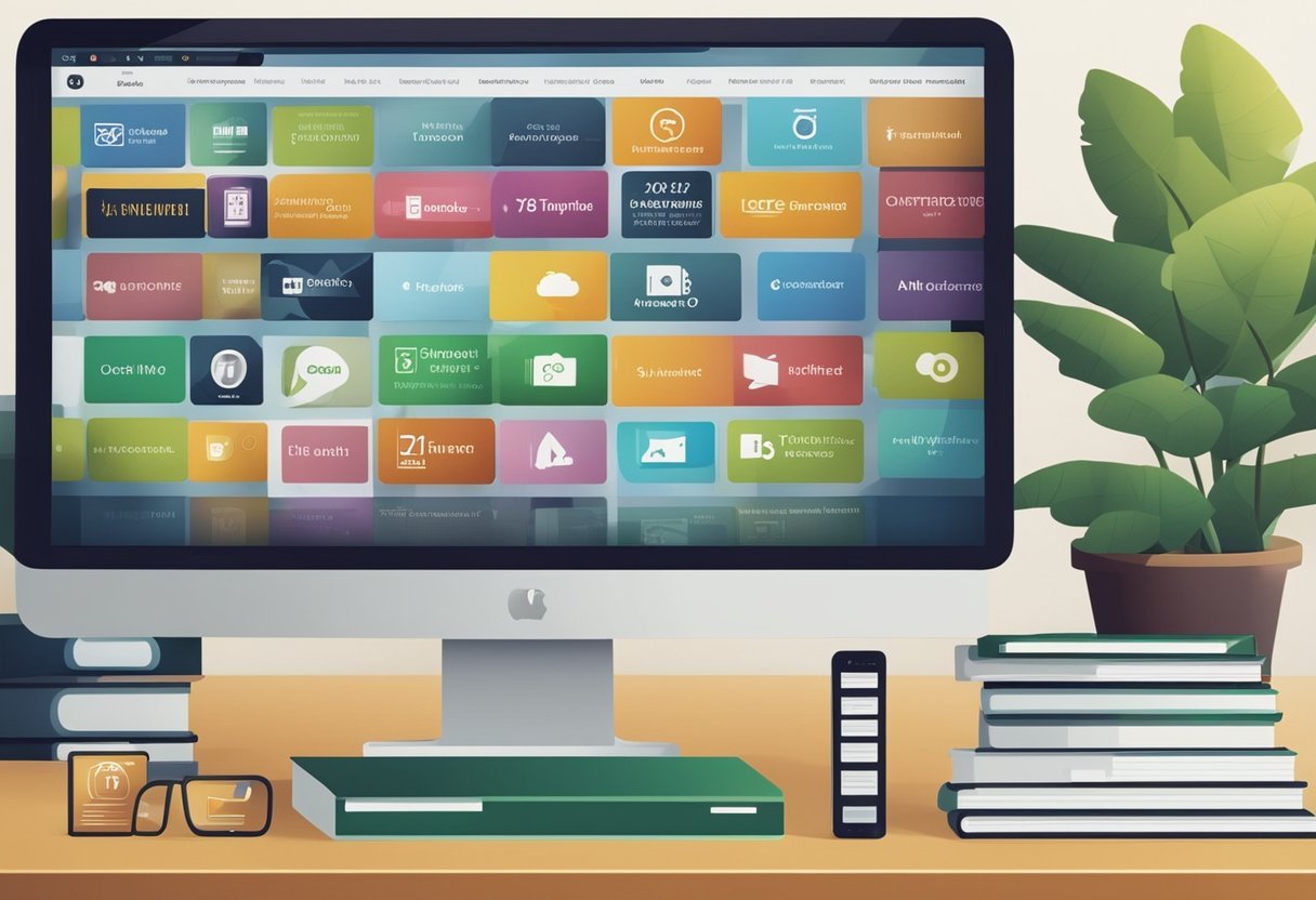 A computer screen displaying top online learning platforms with free courses